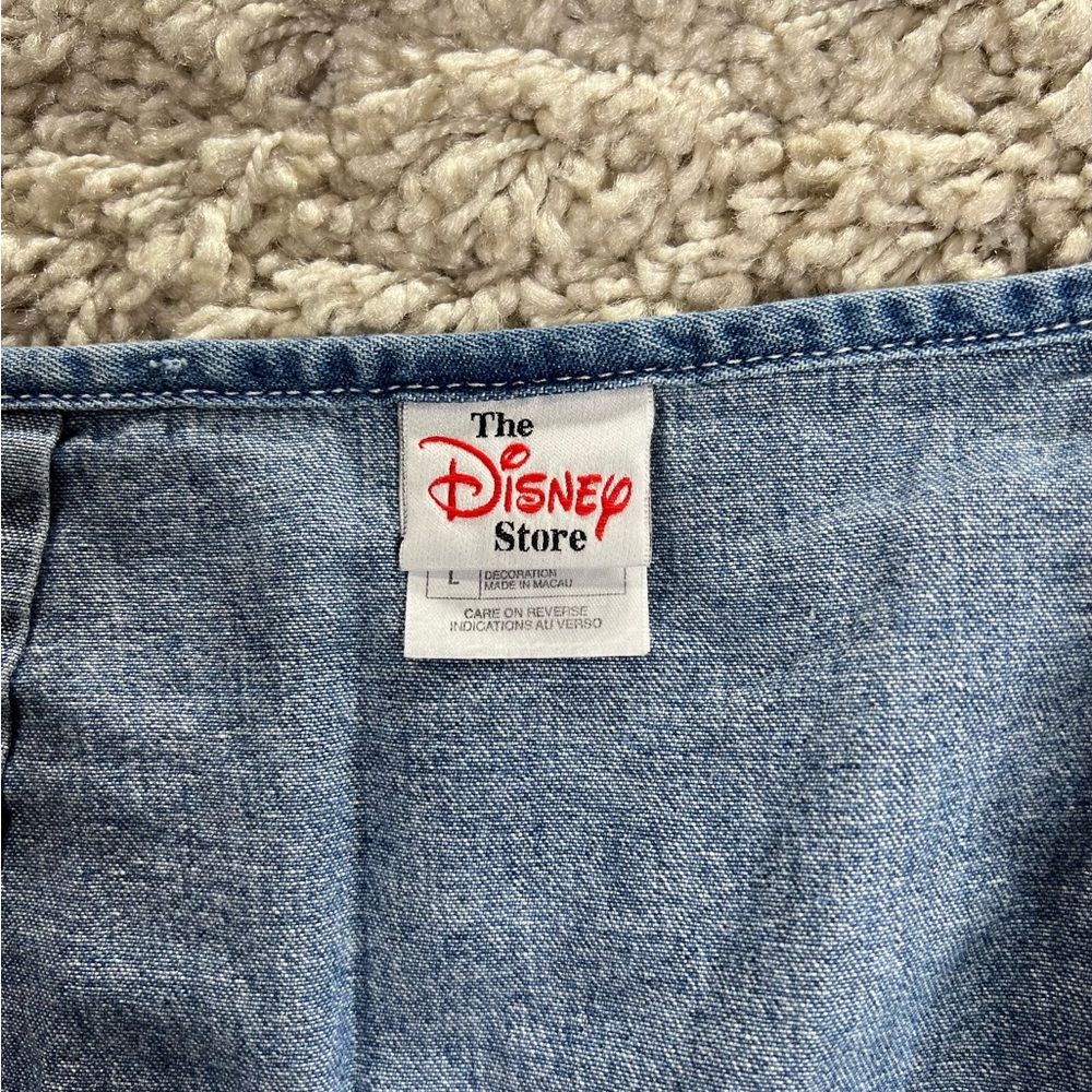 Disney Blue Denim wrap Skirt with Lady and the Tramp Embroidered Characters - Picture 4 of 4
